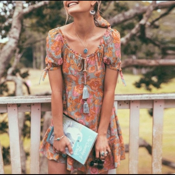 Marigold Floral Print Dress - Picture 3 of 6